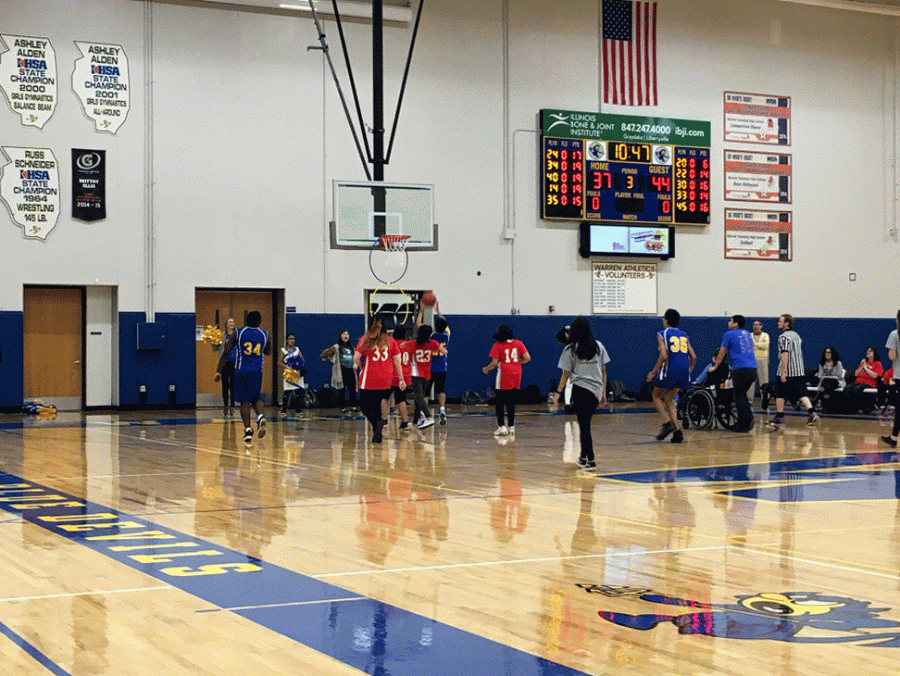 Pictures from Mundelein-Warren Special Ed Basketball Game