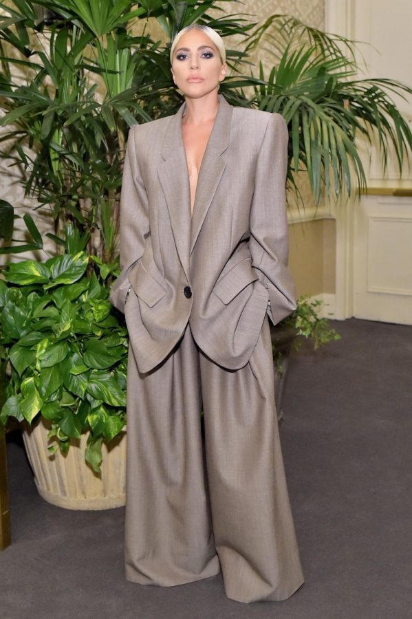 Gaga defies conventions of gender in the over-sized Marc Jacobs suit at Elles 2018 Women in Hollywood Event, in which she spoke on mental health, sexual assault, and the importance of female solidarity.