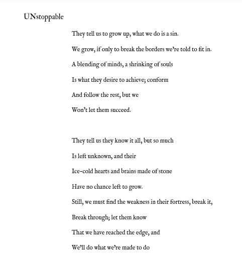 Fatima Naveed - “UNstoppable”
