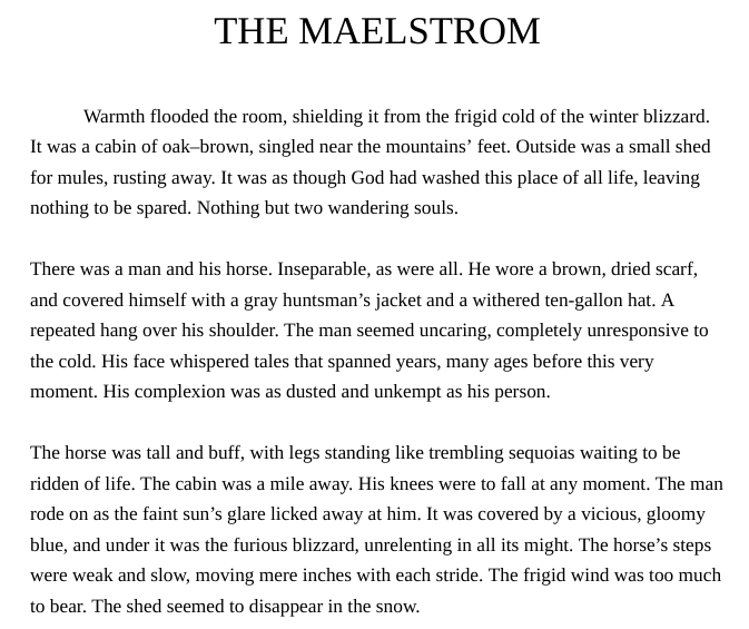 Akhil Yerrapally – “The Maelstorm” and “The Mule”